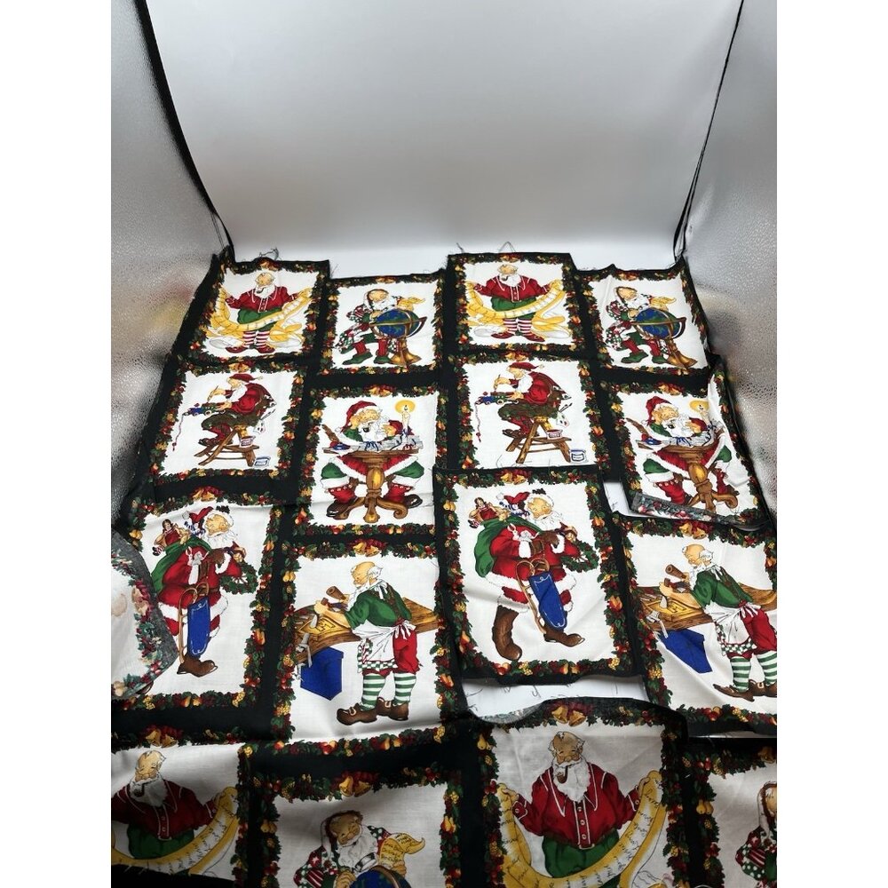 Vintage Nicole de Leon for Alexander Xmas Fabric He’s Checking It Twice MATERIAL